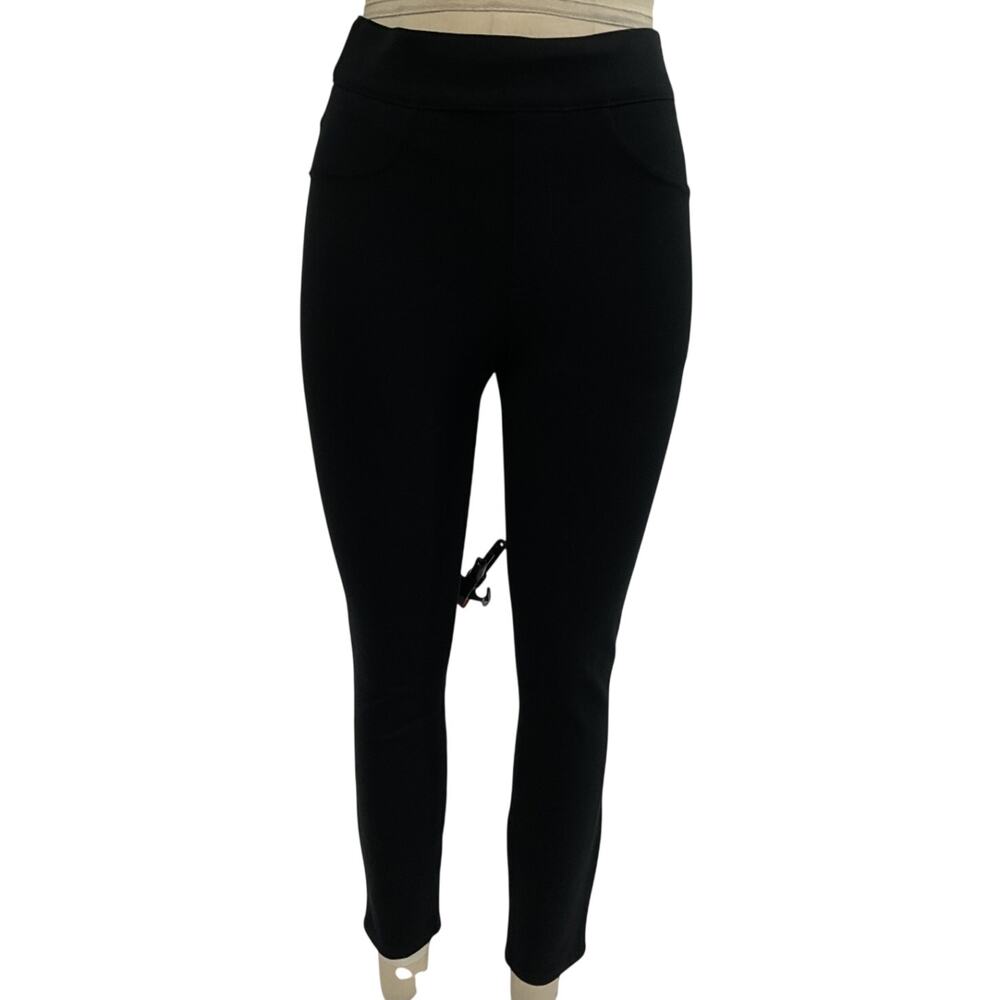 Spanx Stretch Ponte Black Skinny Pants Size Small